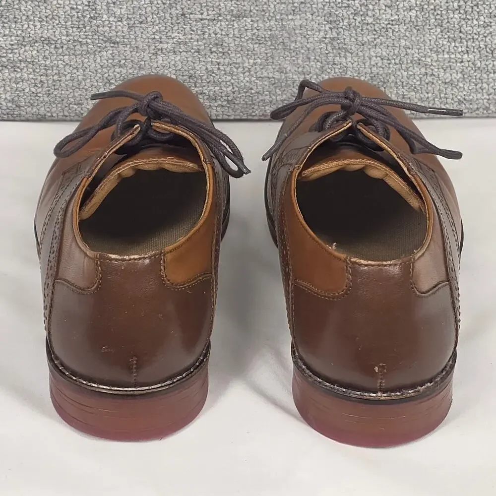 JOHNSTON & MURPHY CLASSIC BOY’S BROWN GENUINE LEATHER DRESS SHOES – SIZE 5M YTH